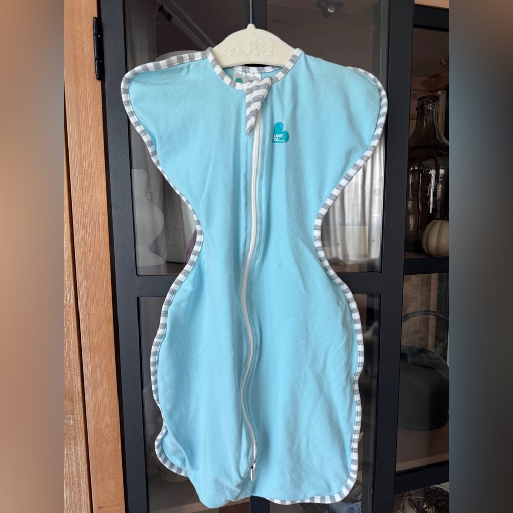 Love to dream swaddle baby arms up zipper light blue girl boy unisex medium - Picture 4 of 9